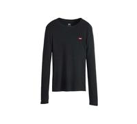 Levi's Essential Housemark Long-Sleeve Tee T-Shirt, Caviar, M Femme