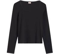 Levi's, Femme, Tops, Noir, Taille: 38 FR Essential Sqrd Neck Long Sleeve
