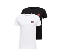 Levi's Homme T-Shirt, 2 Pack Sw Blanc/ Noir Minéral, S