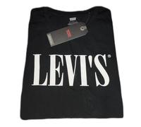 LEVI'S T SHIRT THE PERFECT TEE SERIF LOGO NOIR FEMME XS
