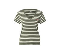 LEVI'S ® T-shirt 'The Perfect V-Neck' olive / blanc, Taille M