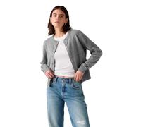 Levi's Tara Super Soft Crewneck Cardi Cardigan, Dark Heather Grey Br, M Femme