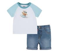 Levi's Tee and Short Set SBSS241 Tenues coordonnées, Bright White, 9 Mois Bébé garçon