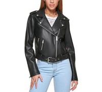 Levi's The Belted Faux Leather Moto Jacket (Regular & Plus Size) Veste en Cuir synthétique, Noir, XL Femme