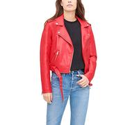 Levi's The Belted Faux Leather Moto Jacket (Regular & Plus Size) Veste en Cuir synthétique, Rouge, XL Femme