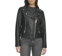 Levi's The Classic Faux Leather Moto Jacket (Regular & Plus Size) Veste en Cuir synthétique, Noir, S Femme