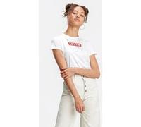 Levi's The Perfect Tee Box Tab White Graphic Taille: XS | Chemises Outlet | Femme | Blanche