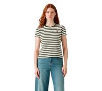 Levi's The Perfect Tee T-Shirt pour Femme avec Logo rayé Chesthit, Mandy Stripe Mountai, L