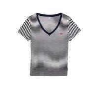 Levi's Perfect Vneck T-Shirt, Indigo Stripe Navy B, L Femmes