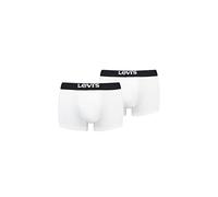 Boxer Levi's Solid Basic Organic Cotton blanc noir (2 unités) - S