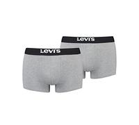 Boxer Levi's Solid Basic Organic Cotton gris noir (2 unités) - L