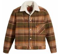 Levi's Type I Sherpa Trucker Jacket, Barold Plaid Winter Moss, XS Homme