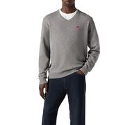 Levi's V Neck HM Sweater Pull-Over, Mid Tone Grey Heathe, XL Homme