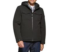 Levi's Veste de camionneur à capuche softshell à deux poches pour homme, Black W. Quilted Lining, XX-Large