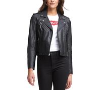 Levi's Veste de moto asymétrique classique en similicuir pour femme (tailles standard et larges) - noir - X-Large