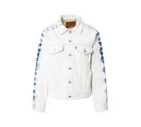 LEVI'S ® Veste mi-saison 'Ex-Boyfriend Trucker Jacket' bleu foncé / blanc denim, Taille M