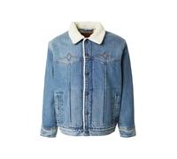 LEVI'S ® Veste mi-saison 'Western Sherpa Trucker Jacket' bleu denim / blanc naturel, Taille L