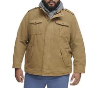 Levi's Washed Cotton Hooded Military Jacket,Khaki,Medium