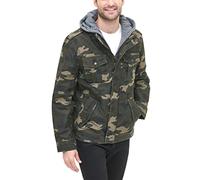 Levi's Washed Cotton Hooded Military Jacket Veste, Doublure Camouflage/Sherpa, M Homme