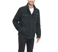 Levi's Washed Cotton Military Jacket (Regular & Big & Tall Sizes) Veste légère, Noir, X-Large Homme