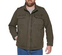 Levi's Washed Cotton Military Jacket (Regular & Big & Tall Sizes) Veste légère, Vert Olive, XX-Large Homme