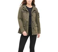 Levi's Women's Cotton Four Pocket Hooded Field Jacket, Army Green, M