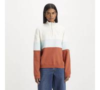 Levis Women's Graphic Quarter-Zip Fleece Tofu/Argile cuite 6 (2XS) Female
