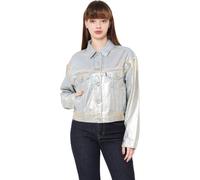 Levis Women's Levi's Shrunken No Pleat Optical Denim Jacket Opticl Ill 8 (XS) Female