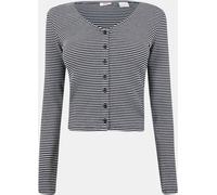 Levis Women's Muse Long-Sleeve Crop Top Rayure vanille 10 (S) Female