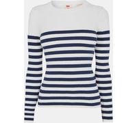 Levis Women's Rib Crew Knitted Top Adrienne Stripe 12 (M) Female