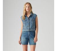 Levis Women's Shrunken Cropped Denim Jacket Arrête de te la péter. 8 (XS) Female