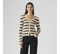 Levis Women's Tulip Caviar Cardigan Redwood Strpe 14 (L) Female