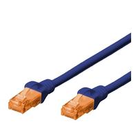 Levitantes Câble de connexion CAT 6 U/UTP, Cu, LSZH AWG 26/7, câble digitus bleu et orange de 3 mètres pour les communications réseau
