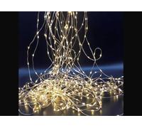 Levitantes Cascade LED 2 m, 20 fils, couleur or chaud, idéale pour la décoration festive et l'ambiance intérieure et extérieure.