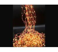 Levitantes Cascade LED de 2 m avec 20 fils en nylon en argent RVB, idéale pour décorer les espaces, les fêtes et les événements.