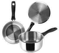 levitantes Casserole en acier inoxydable 18/10 Ø14 cm, idéale pour cuisiner et réchauffer des aliments de manière uniforme.