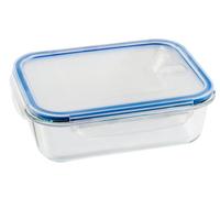 Levitantes Récipient hermétique rectangulaire en verre de 370 ml, idéal pour le stockage des aliments et des conserves, assure fraîcheur et durabilité.
