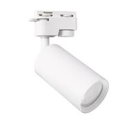 Levitantes Spot rail monophasé GU10 35 W IP20 Ø75 blanc, idéal pour l'éclairage de chantiers et espaces commerciaux.