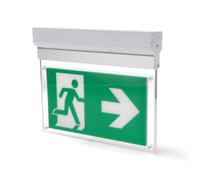 Levitantes Urgence LED - Lumière d'urgence double face 3 W avec bouton auto-test, 105 lm, dimensions 310 x 35 x 210 mm, poids 840 g. Idéal pour éclairage intérieur