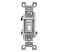 Leviton 1453-2E 15 A, 120 V, Inverseur encadrée 3 voies AC commutateur Silencieux, Résidentielles Grade, DE mise à la terre, Quickwire Sûreté et côté filaire
