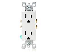 Leviton, 15-Amp 125-volt, receptáculo Duplex Decora, prise de terre, 5325-W, 125 voltsV