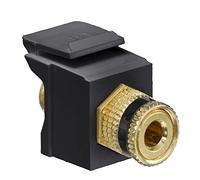 Leviton 40833-BEE QuickPort Adaptateur de Poteau de Reliure avec Bande Noire, Noir