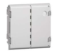Leviton 49605-14P Centre multimédia structuré sans fil de 35,6 cm avec porte à charnière ventilée, Blanc, 14 inch