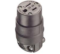 Leviton 515 CR 15 A, 125 V, cordon prise de courant, EN CAOUTCHOUC, DE mise à la terre, Noir