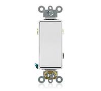 Leviton 5623-2W 20 Amp, 120/277 Volt, Decora Plus Rocker 3-Way AC Quiet Switch, Commercial Grade, White by Leviton