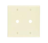 Leviton 86062 2-gang .406-inch trou appareil téléphonique/câble prise murale, thermodur, Box Plat, Ivoire