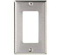Leviton Decora 1-Gang plaque murale, Acier inoxydable, 84401-40