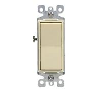 Leviton Decora 5604-2I Interrupteur silencieux à bascule 4 voies 15 A, 120/277 V, qualité résidentielle, ivoire