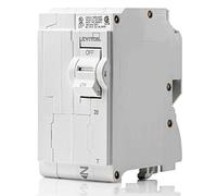 Leviton LB220-T Disjoncteur à branchement standard 20 A 2 pôles enfichable thermique magnétique 120/240 V CA Blanc