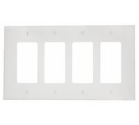 Leviton PJ264-W Decora/GFCI Decora Plaque murale 4 interrupteurs Blanc